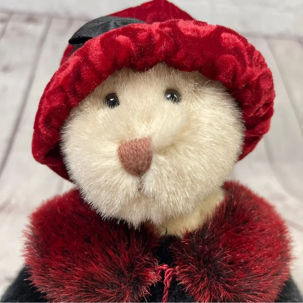 RUSS Berrie Larisa standing plush teddy bear with winter coat and hat, 12" tall - Picture 12 of 12